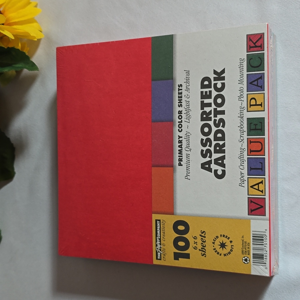 Cardstock Paper 6" x 6" for scrapbooking NEW unopened, 100 Sheets